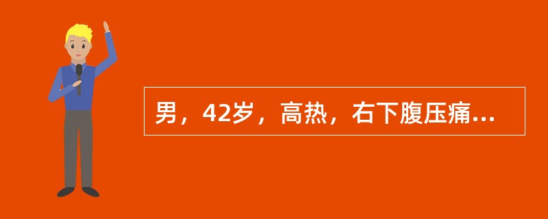 男，42岁，高热，右下腹压痛、反跳痛，结合CT图像，最可能的诊断是()