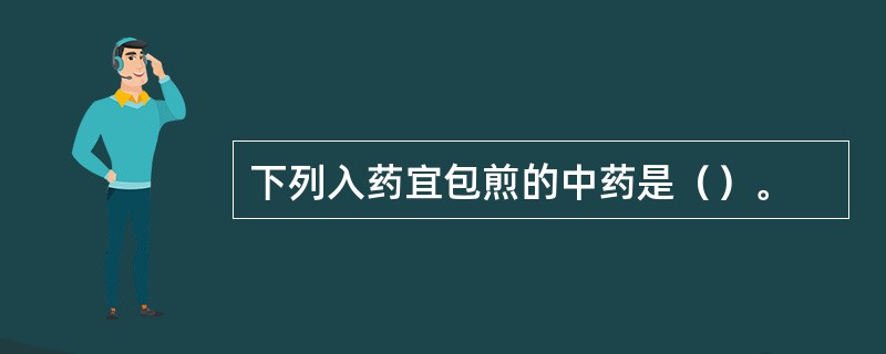 下列入药宜包煎的中药是（）。