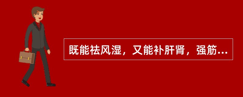 既能祛风湿，又能补肝肾，强筋骨，还能利水消肿的药物是（）。