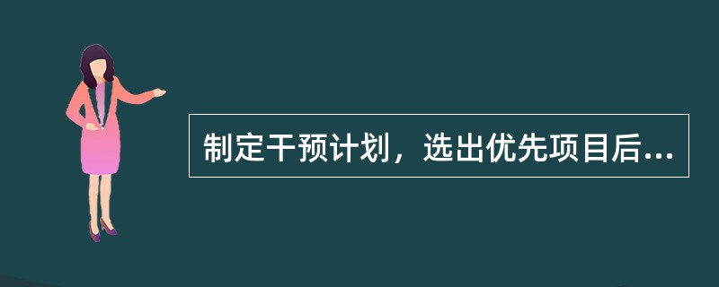 制定干预计划，选出优先项目后，应先确定（）。