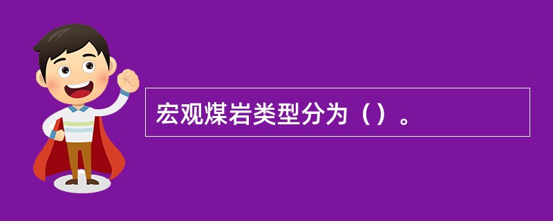 宏观煤岩类型分为（）。