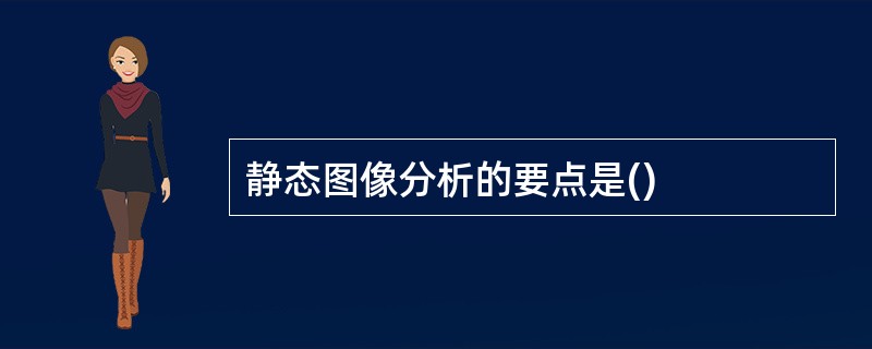 静态图像分析的要点是()