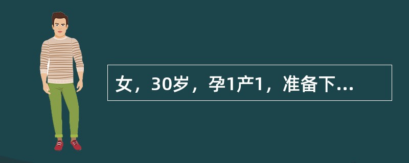 女，30岁，孕1产1，准备下周期月经净后去医院放置节育器。平时月经周期正常，28