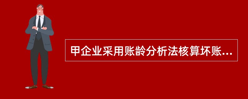 甲企业采用账龄分析法核算坏账。该企业2004年12月31日应收账款余额为200万