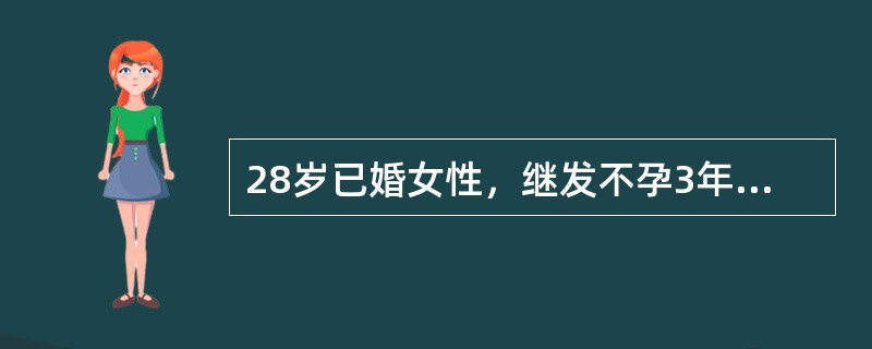 28岁已婚女性，继发不孕3年，因月经2个月1次，雄激素升高和B型超声为多囊卵巢，