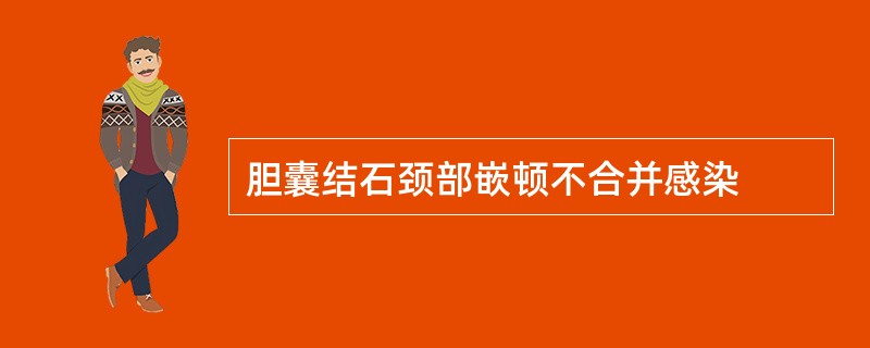 胆囊结石颈部嵌顿不合并感染