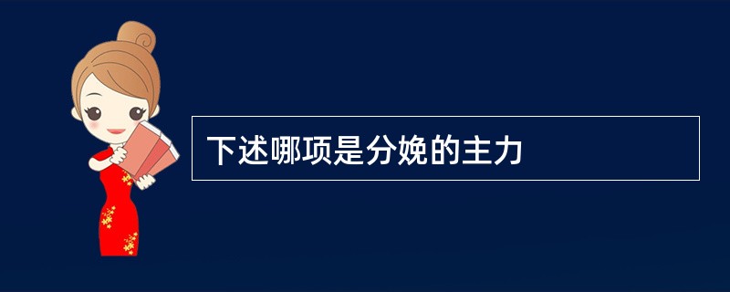 下述哪项是分娩的主力