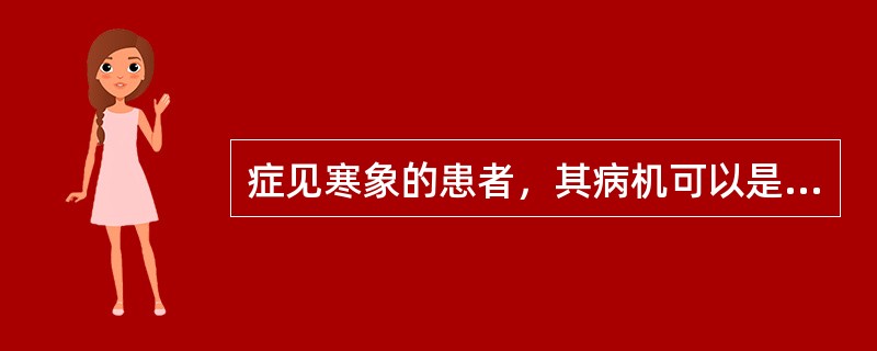 症见寒象的患者，其病机可以是A、阳虚B、阴虚C、阳盛D、阴盛E、阴阳俱虚