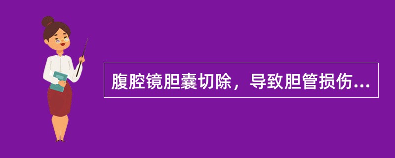 腹腔镜胆囊切除，导致胆管损伤的原因是A、误认胆总管为胆囊管B、误认右侧副肝管为胆