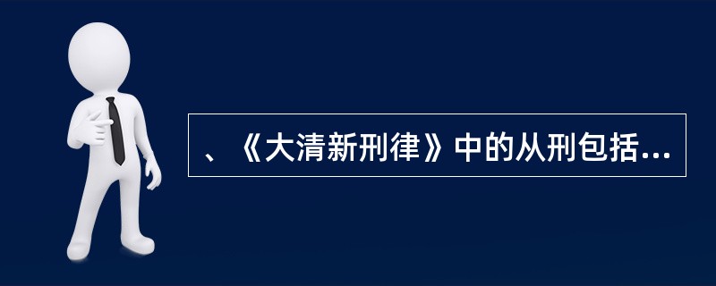 、《大清新刑律》中的从刑包括哪些?( )