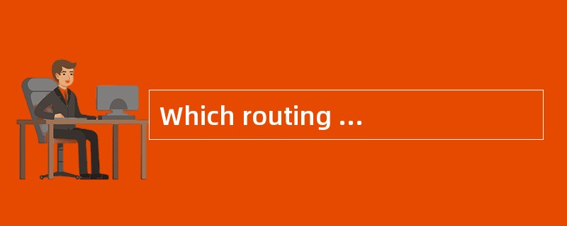 Which routing algorithm is described bel