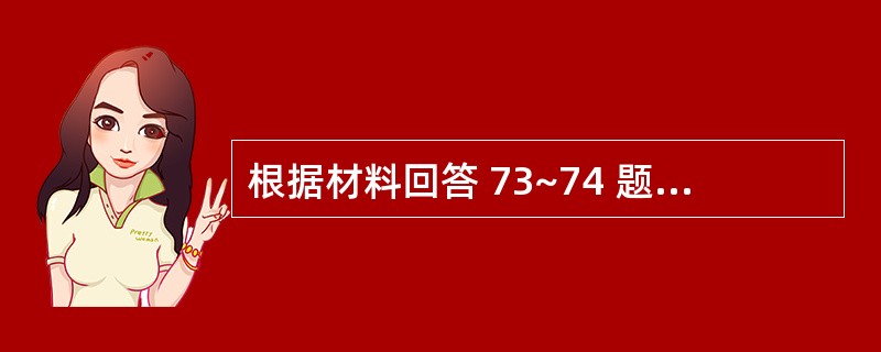 根据材料回答 73~74 题: 在某地区进行男性吸烟与膀胱癌关系的研究资料如下表