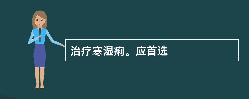 治疗寒湿痢。应首选