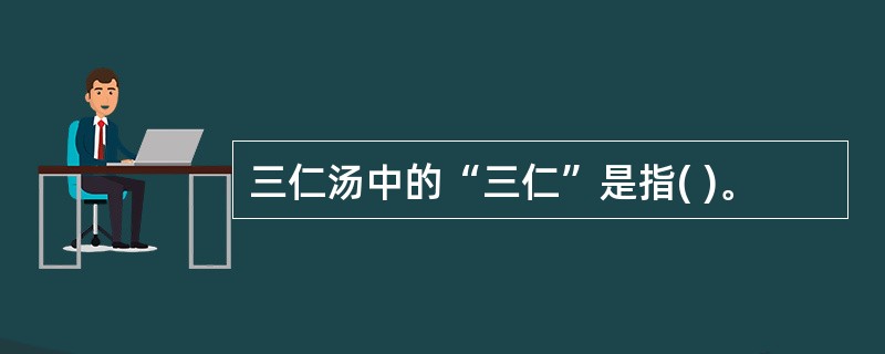 三仁汤中的“三仁”是指( )。