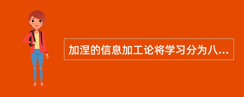 加涅的信息加工论将学习分为八个阶段,其中实现学习迁移属于( )。