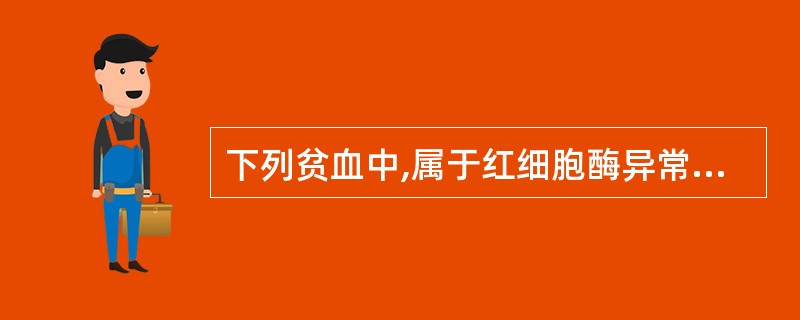 下列贫血中,属于红细胞酶异常所致的溶血性贫血是