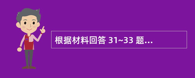 根据材料回答 31~33 题: 第 31 题 此患者最可能的诊断为