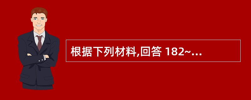 根据下列材料,回答 182~185 题: (共用题干)男,7岁,读1年级,因学习