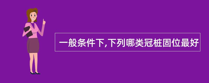 一般条件下,下列哪类冠桩固位最好