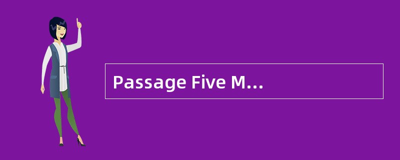 Passage Five Many superstitious people a