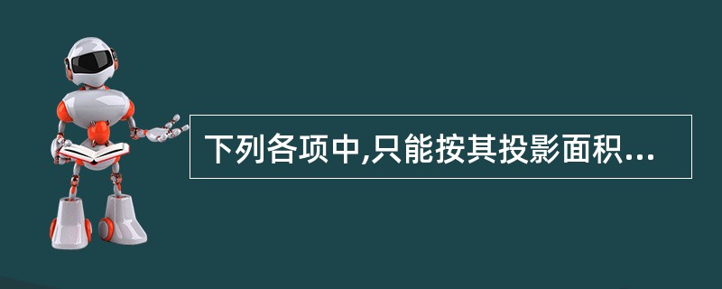 下列各项中,只能按其投影面积一半计算建筑面积的有( )。