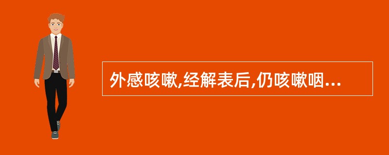 外感咳嗽,经解表后,仍咳嗽咽痒,微有恶寒发热,舌苔薄白者,治宜选用