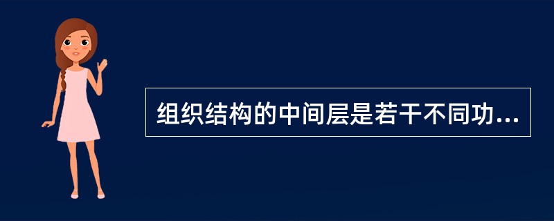 组织结构的中间层是若干不同功能的机构,他们向下级层次各部门提供不同功能的服务,而