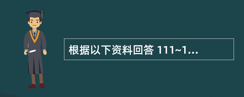 根据以下资料回答 111~115 题 第 111 题 上述业务(1)的会计分录为