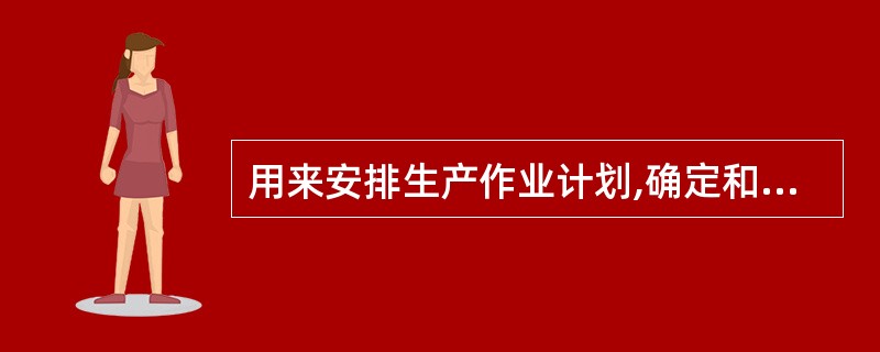 用来安排生产作业计划,确定和考核工人的任务量的劳动定额种类是( )。