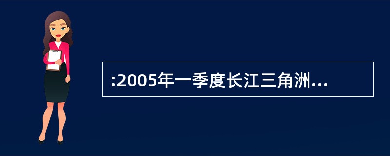 :2005年一季度长江三角洲地区城市投资增长,增幅低于20%的城市共有( )个。