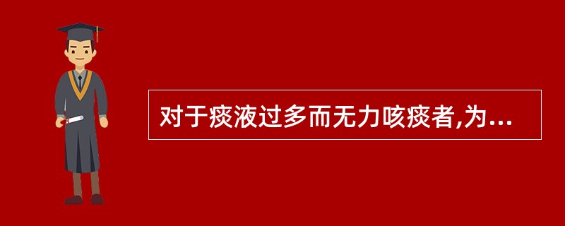 对于痰液过多而无力咳痰者,为防止窒息,护士在翻身前首先应( )