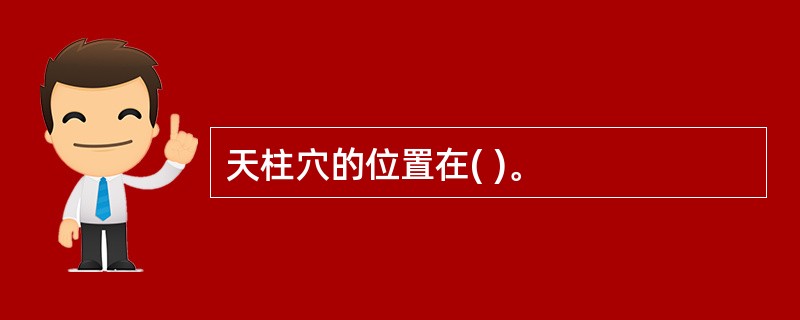 天柱穴的位置在( )。