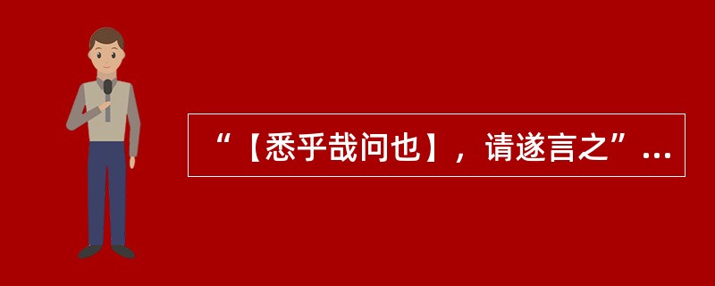 “【悉乎哉问也】，请遂言之”（《素问·灵兰秘典论》）句中中括号部分的语序是（）。