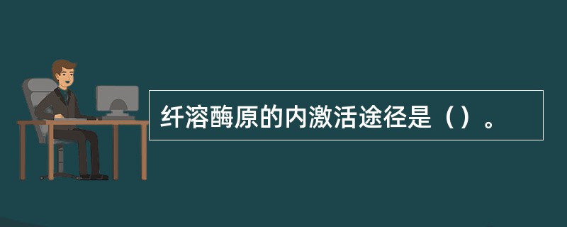 纤溶酶原的内激活途径是（）。