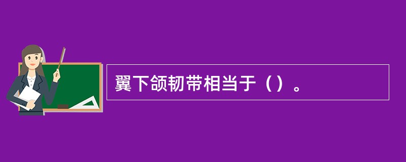 翼下颌韧带相当于（）。