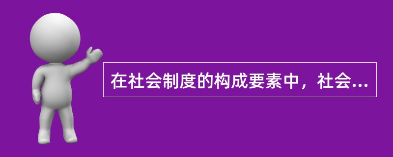 在社会制度的构成要素中，社会制度运行的物质基础是（）。