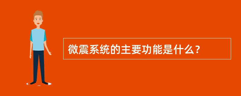 微震系统的主要功能是什么？