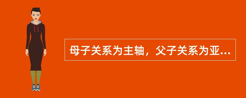 母子关系为主轴，父子关系为亚轴是什么家庭的特征（）