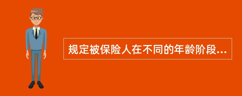 规定被保险人在不同的年龄阶段内缴纳不同的保险费的健康保险费率厘定的基本方法，称之