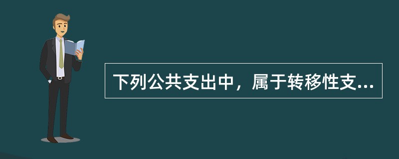 下列公共支出中，属于转移性支出的有（）。