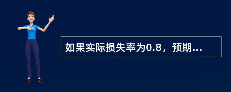 如果实际损失率为0.8，预期损失率为0.6，信赖因素为0.5，那么费率调整数为（