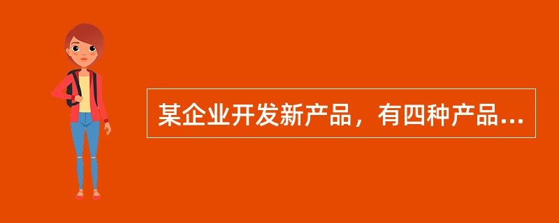 某企业开发新产品，有四种产品方案可供选择，四种方案在不同市场状态下的损益值如下表