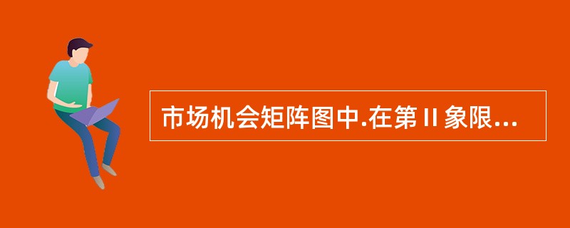 市场机会矩阵图中.在第Ⅱ象限内，表明()。