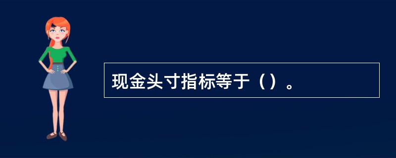 现金头寸指标等于（）。