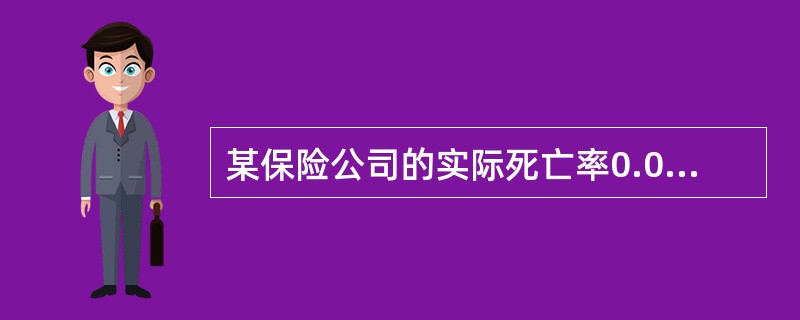 某保险公司的实际死亡率0.0098%，风险保额870000万，死差益174000