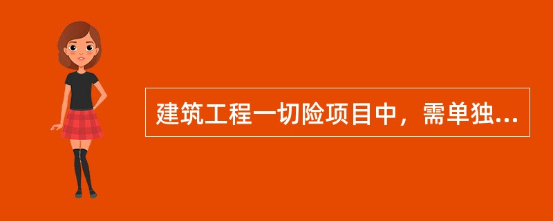 建筑工程一切险项目中，需单独列出保额的有（）。