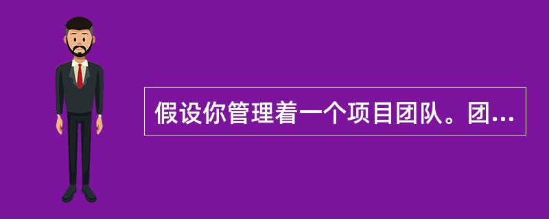 假设你管理着一个项目团队。团队成员就事论事而不针对个人，大家一起制定了各种程序，