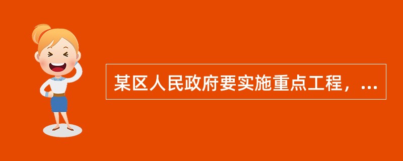 某区人民政府要实施重点工程，占用农民的土地。区人民政府对被用地的农民给予安置费。