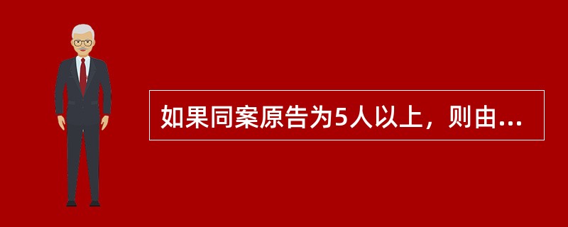 如果同案原告为5人以上，则由推选产生的（）名当事人作为诉讼代表人参加诉讼