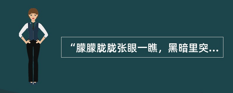 “朦朦胧胧张眼一瞧，黑暗里突然突出一线红。这是什么？——原来是北极下来的新潮，由